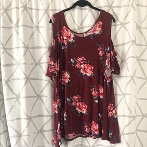 Cold Shoulder Tunic Top